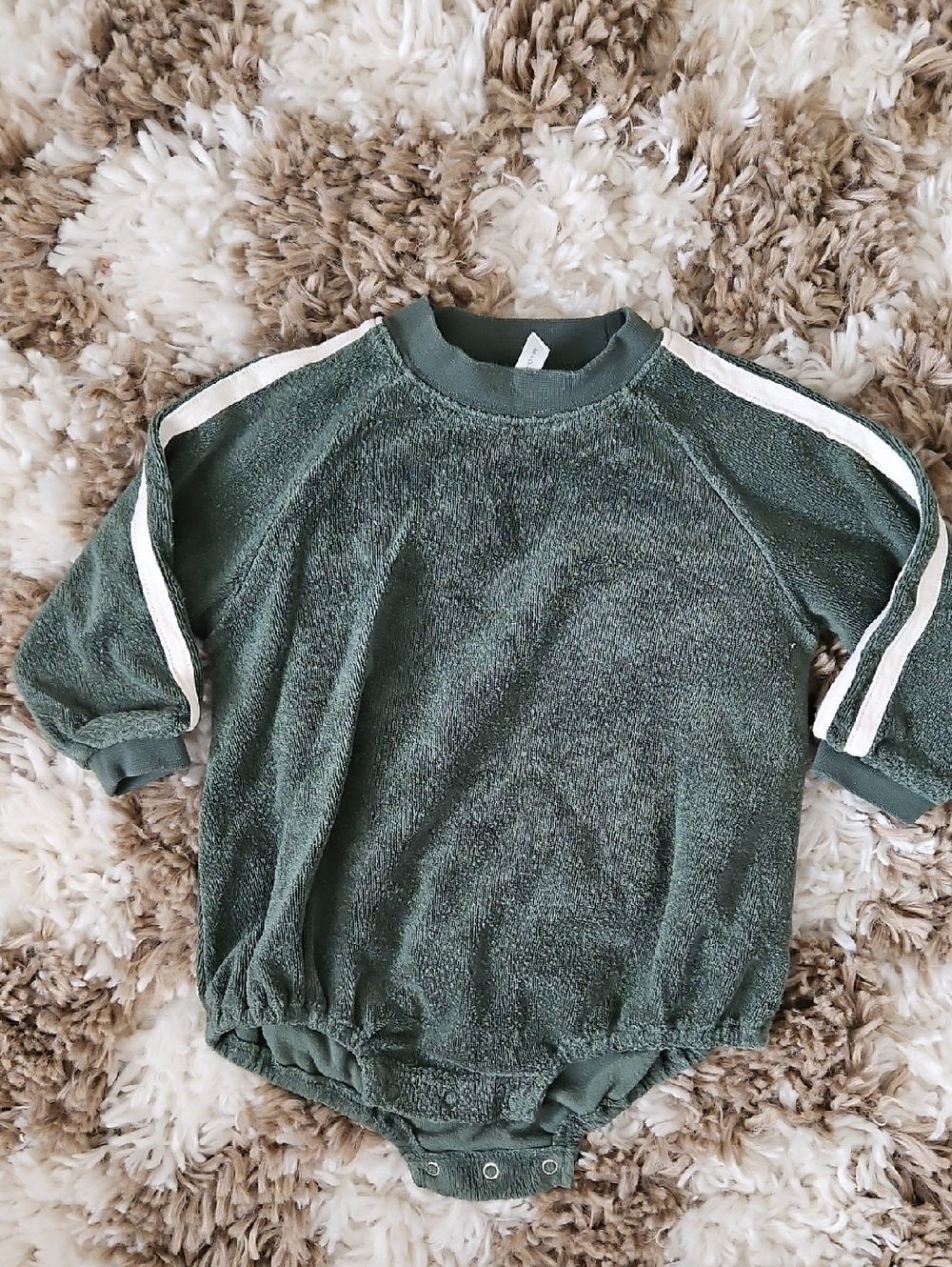 Rylee + Cru Crewneck Terry Romper | 3-6 Months